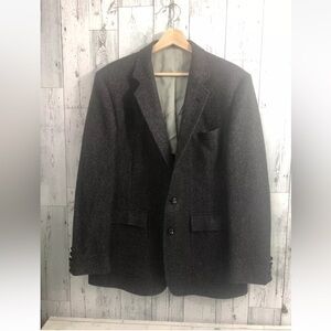 Vintage Imperial by Haggar 100% Wool Herringbone Blazer Sz:44